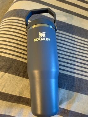 30 oz Stanley Blue Insulated Travel Bottle with Handle